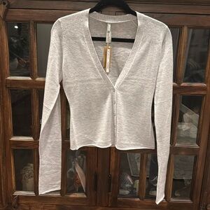 NWT - Skims Featherweight Cashmere Cardigan - Light Grey